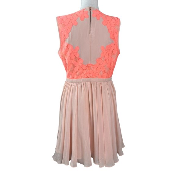 Ted Baker London Vember Lace Colorblock Mini Dress Cocktail Formal Womens Sz 10 - Picture 8 of 11